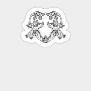 Black and White Heart Sticker